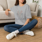By Grace homeschool mom graphic t-shirt with a faith-filled homeschool design with gentle lettering and classic illustrative details