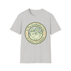 In My Unschooling Era homeschool mom graphic t-shirt with an adventurous homeschool graphic with nature, books, and outdoor learning energy