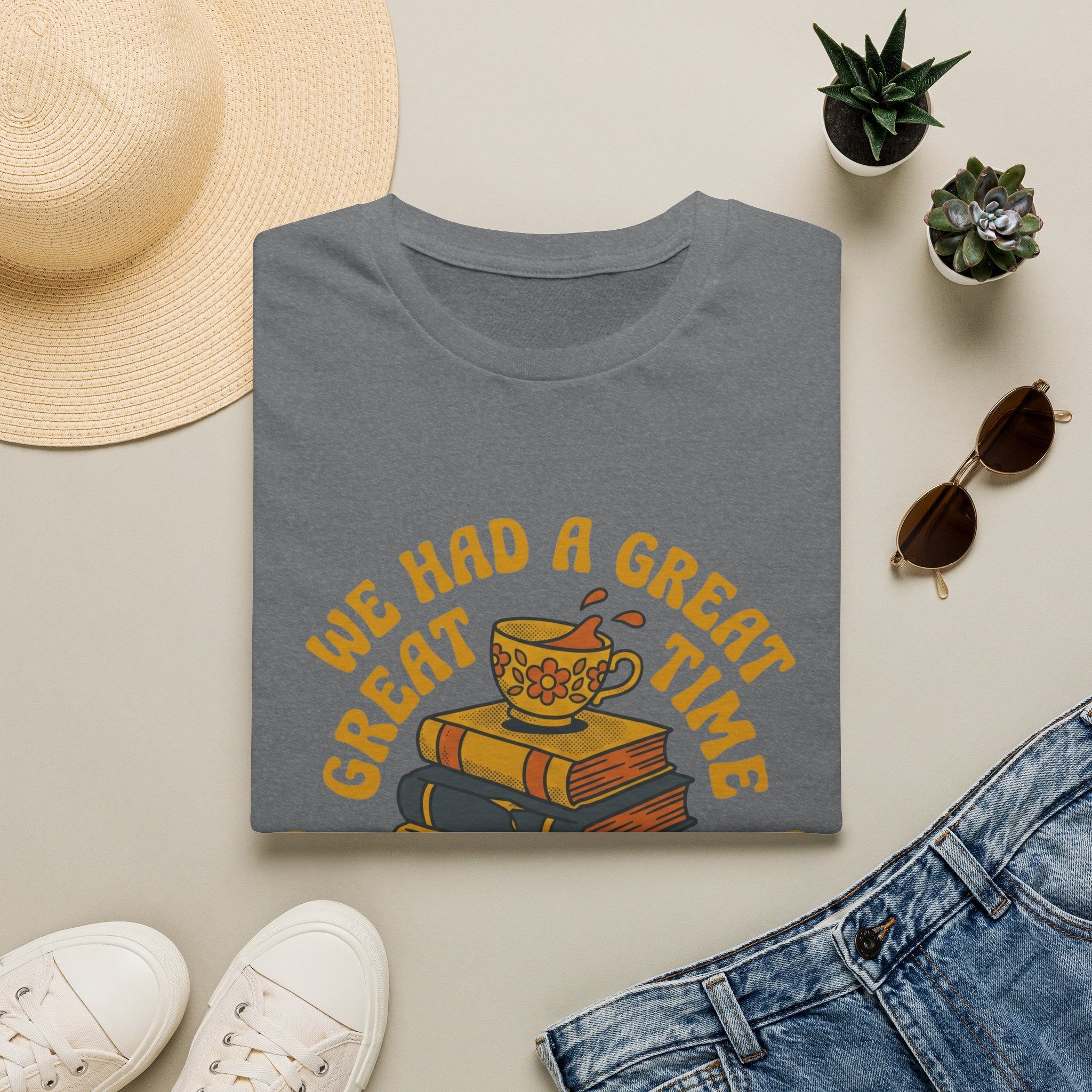 We Had A Great Time homeschool mom graphic t-shirt with a warm homeschool-inspired graphic with thoughtful lettering