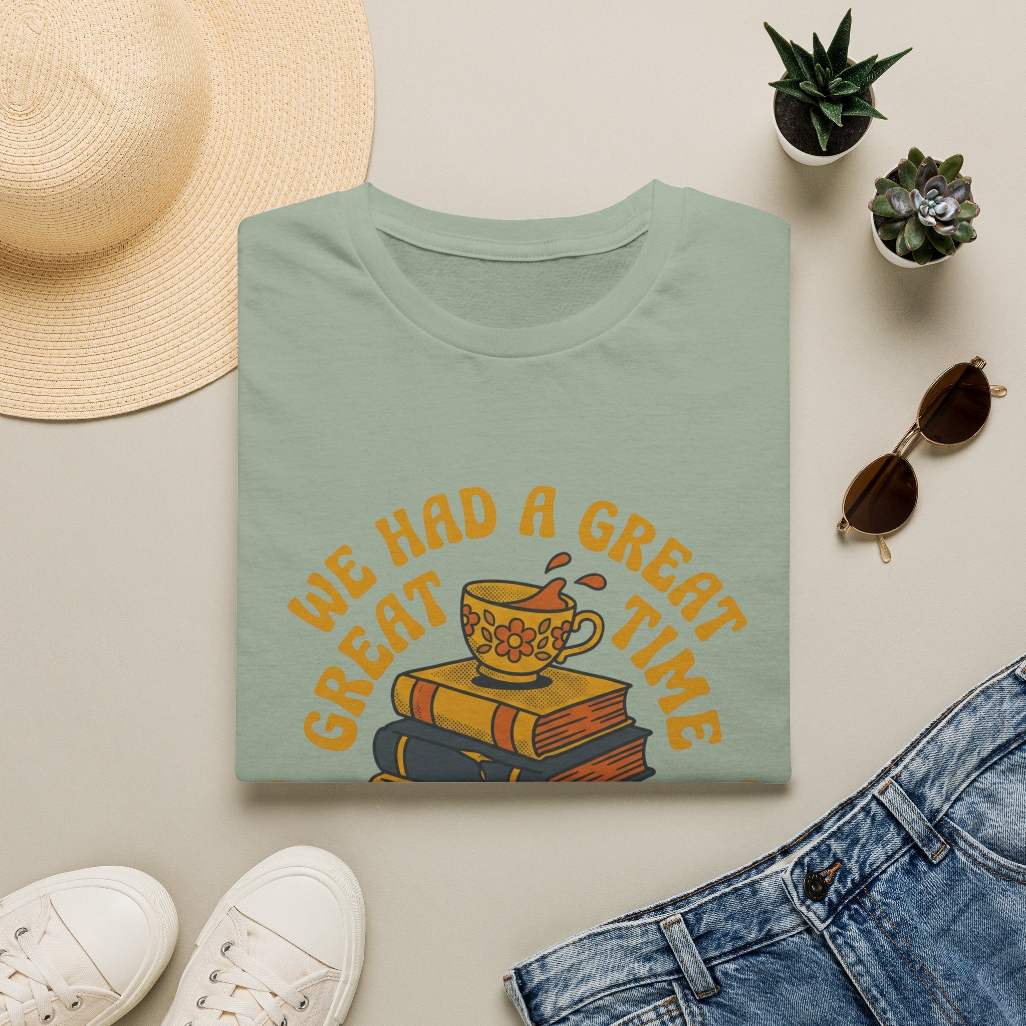 We Had A Great Time homeschool mom graphic t-shirt with a warm homeschool-inspired graphic with thoughtful lettering