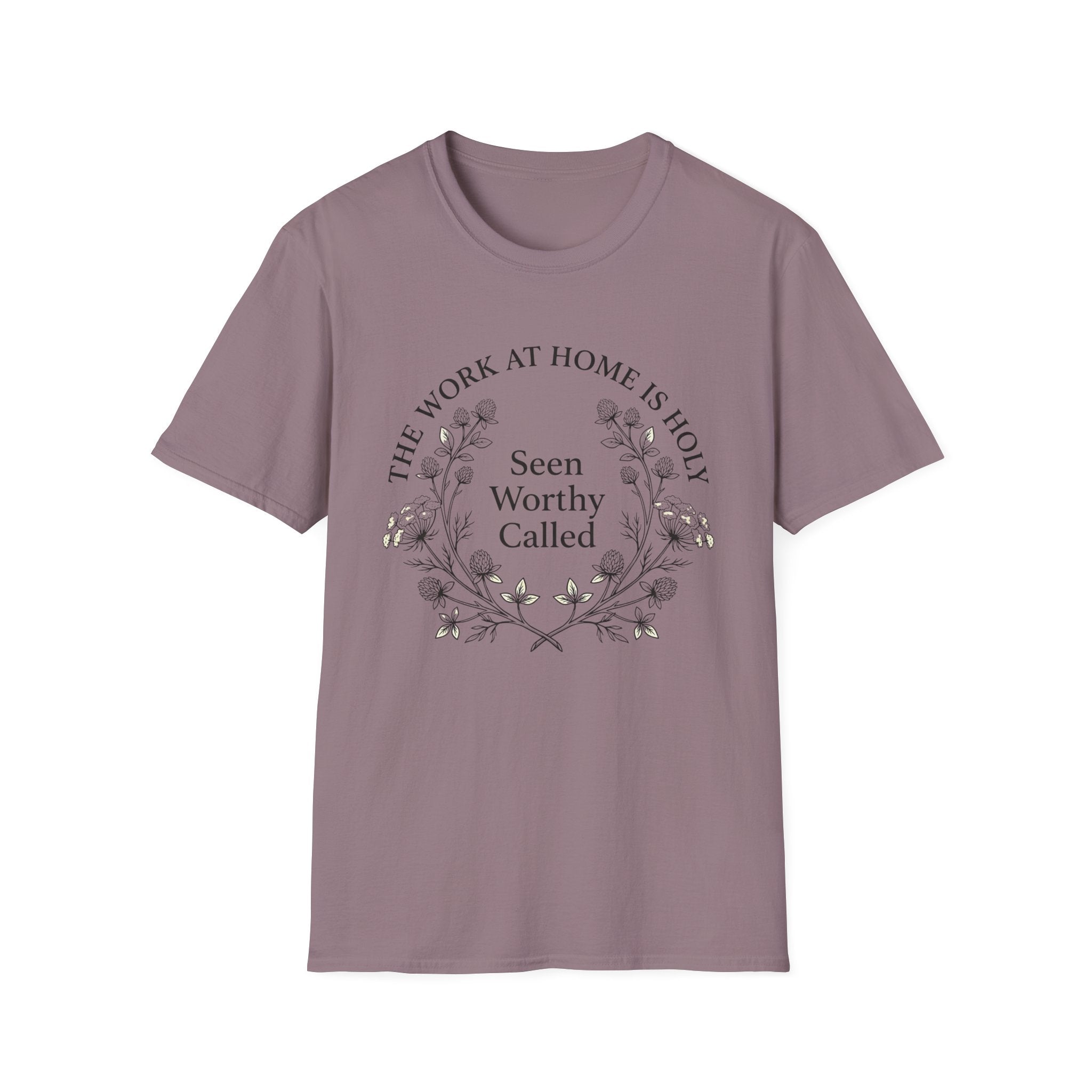 Seen Worthy Called homeschool mom graphic t-shirt with a warm homeschool-inspired graphic with thoughtful lettering